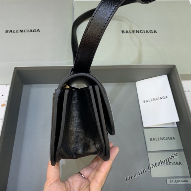 Balenciaga專櫃爆款大號牙籤紋黑肩背包 巴黎世家新款Gossip bag斜挎包 fyj1311